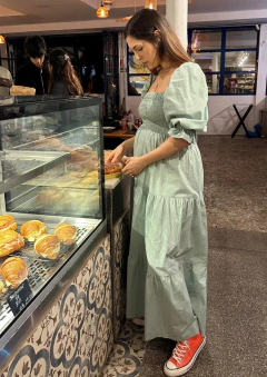 Vestido Marina (vichy pequeno verde) - comprar online