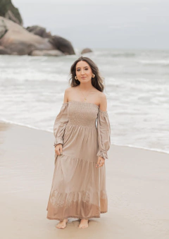 Vestido Isabela cappuccino