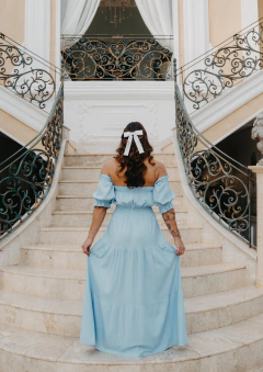 Vestido Malu azul bebê