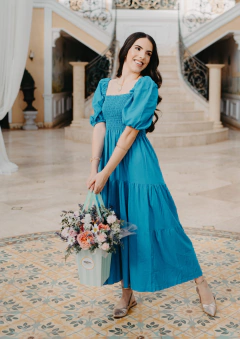 Vestido Ester Azul Natier