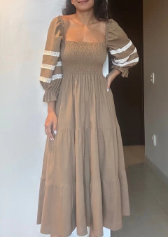 Vestido Olívia Sepia renda Fiore na internet