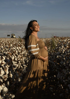 Vestido Olívia Sepia renda Fiore