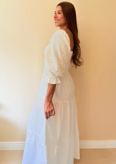 Vestido Olívia longo branco - renda Fiore - loja online