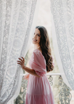 Vestido Marina rosa sweet - Três Flores Ateliê