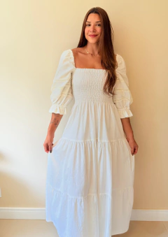 Imagem do Vestido Olívia longo branco - renda Fiore
