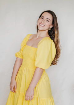 Vestido Ester amarelo - loja online