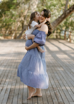 Vestido Isabela Vichy azul marinho - loja online