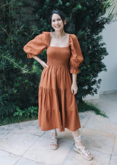 Vestido Marina Cognac