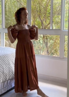 Vestido Ester Cognac - comprar online