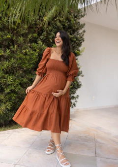 Vestido Marina Cognac na internet