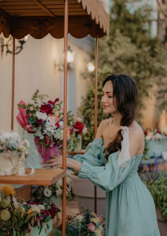 Vestido Isabela longo Verde menta - comprar online