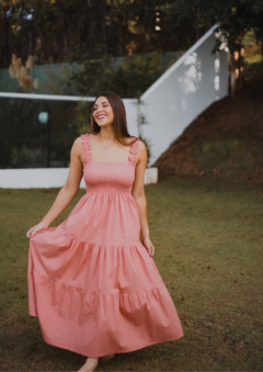 Vestido Paula Salmão (algodão) na internet