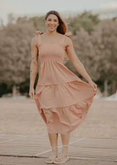 Vestido Clara Rosa Queimado (com fru-fru) - comprar online