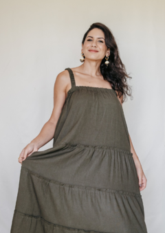 Vestido Serena militar - loja online