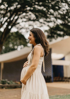 Vestido Clara Cappuccino (com fru-fru) - comprar online