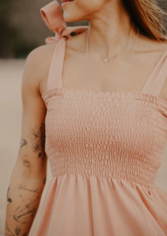 Vestido Clara Rosa Queimado (com fru-fru) - loja online