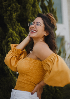 Cropped Isabela mostarda - loja online