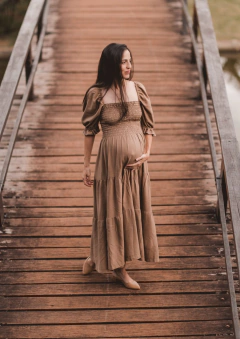 Vestido Luciana sépia - comprar online