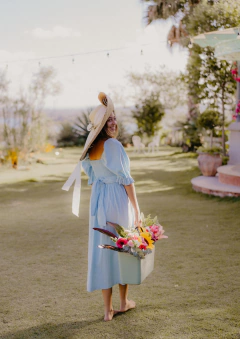 Vestido Jacque Azul Bebê - comprar online