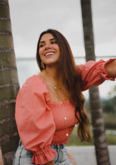 Cropped Marina Salmão - comprar online