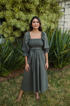 Vestido Jacque Verde Militar - comprar online