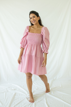 Vestido Marina curto Rosa sweet na internet