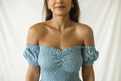 Vestido Gabriela Azul Bebê na internet