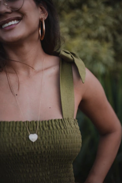 Vestido Clara Verde-Oliva na internet