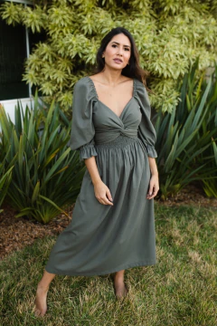 Vestido Jacque Verde Militar na internet