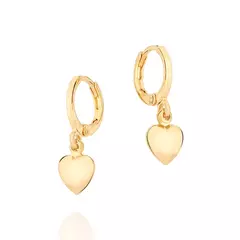 BRINCO ARGOLA ROMMANEL CORAÇÃO ALMOFADA BANHADO A OURO 18K - 5271460000