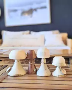 Escultura Honguito Madera