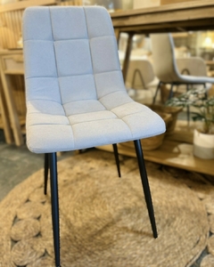 SILLA SOHO TAPIZADA GRIS - La Carpintería Buenos Aires