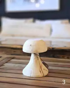 Escultura Honguito Madera - La Carpintería Buenos Aires