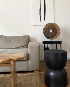 Taburete Torneado Negro - comprar online