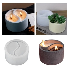 Molde silicona para maceta o portavela yin yang ☯️ - comprar online