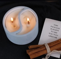 Molde silicona para maceta o portavela yin yang ☯️ - tienda online