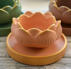 Molde silicon maceta o portavela flor de loto - tienda online