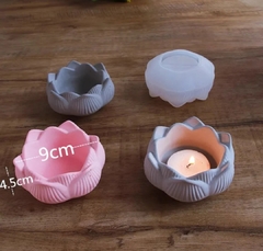 Molde silicon maceta o portavela flor de loto - Nonnalucia