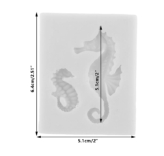 Molde silicona hipocampo x 2 - comprar online