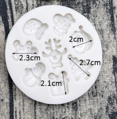 Molde de silicona navideño x8 (reno, pino, papa noel) - comprar online