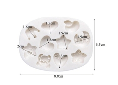 Molde silicona corazon, estrella, corona x10 - comprar online