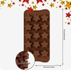 Molde silicona bombon estrellas - tienda online