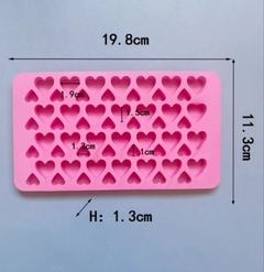 Molde silicona mini corazones 2 tamaños - comprar online