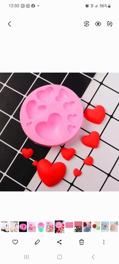 Molde corazones x 8 mini - tienda online