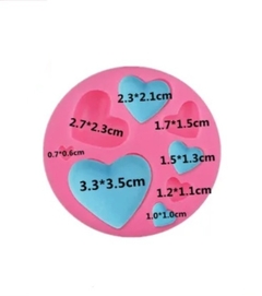 Molde corazones x 8 mini - Nonnalucia