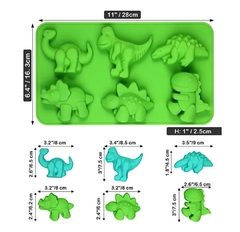 Molde silicona dinos x 6 grandes - comprar online