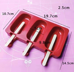Molde silicona paleta helada x 3 - comprar online