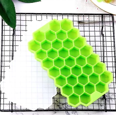 Molde silicona para hielo hexagonal con tapa - comprar online