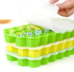 Molde silicona para hielo hexagonal con tapa - tienda online
