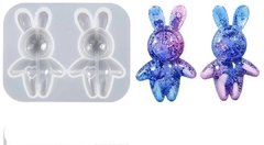 Molde de silicona conejitos x 2
